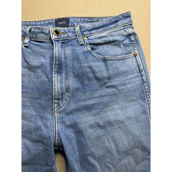 Khaite The Vivian High Rise Modern Bootcut Jeans in Blue Cotton size 32 $400 - Picture 3 of 9